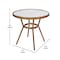 Flash Furniture Lourdes French Bistro 31.5in. Table, White and Navy PE Rattan, Glass Top w/2 Stack Chairs - Natural SDA-AD641012-80-2001-F-WHNVY-NAT-GG - alternate 7